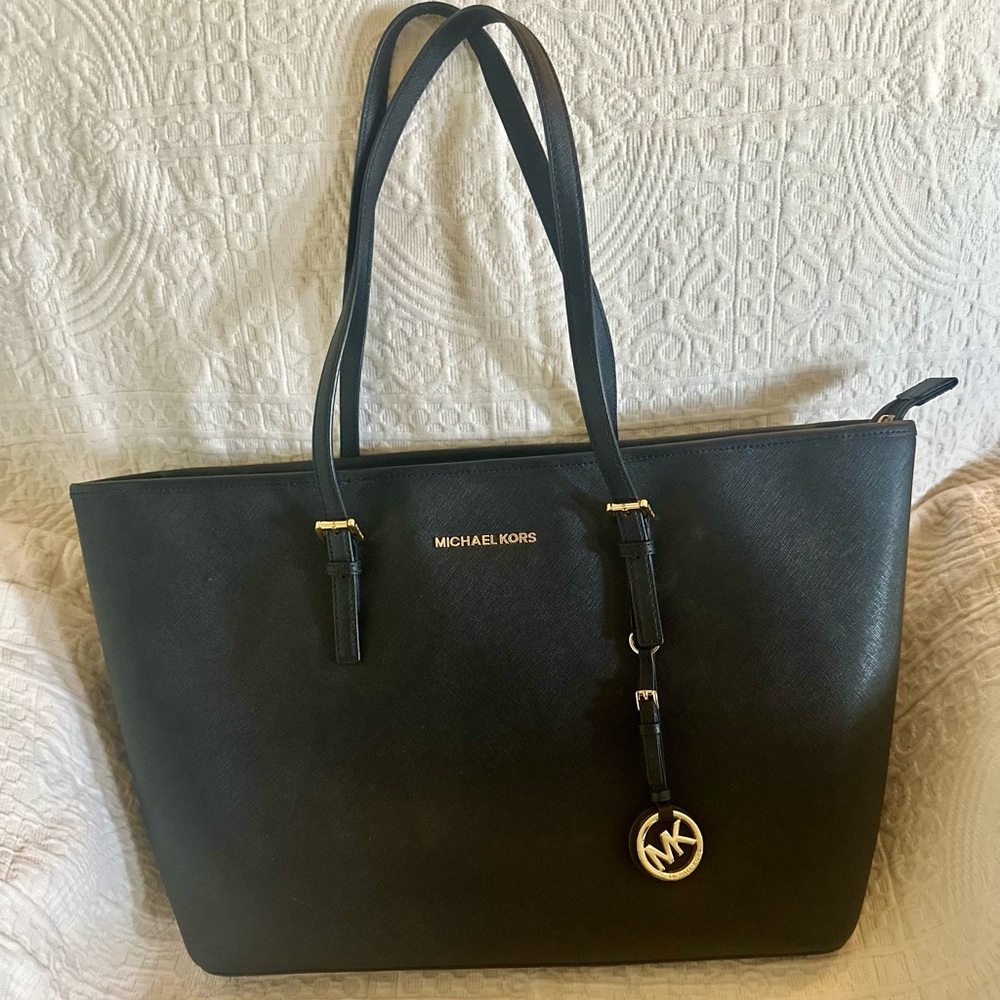 Michael Kors Black Leather Classic Tote - Used Once